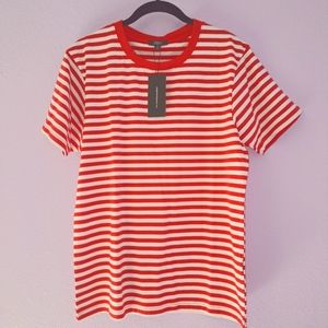 Straight to Hell Jasper Red and White Striped Tee